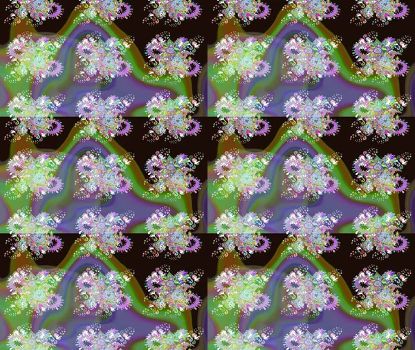 Gri ve yeşil renkli çiçekler. Küçük çiçekte sevimli çiçek deseni var..