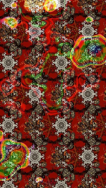 Tekstil, kumaş, kapaklar, duvar kağıtları, baskı, naylon, koleksiyon defteri, örgü, dekupaj için güzel bir eskiz. Küçük kahverengi ve kırmızı çiçeklerle oldukça kaliteli besin torbası deseni.