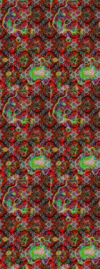 Şatafatlı bahar bahçesi dokusu. Raster illüstrasyonu. Kahverengi ve kırmızı renkte çiçekler. Çiçek deseni. Kahverengi ve kırmızı renkte çiçek çizimi.