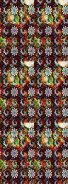 Eski usul. Kumaş, tekstil, duvar kağıdı baskısı için. Raster illüstrasyonu. Miles Fleur, süslü püslü bir süs. Tomurcukları papatya çiçekleri olan sevimli bir çiçek deseni. Taslak arkaplan.