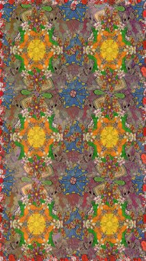 Sabıka fotoğraflarında, bebek kıyafetlerinde, duvar kâğıtlarında, paket kutularında falan kullanılabilir. Zarif, parlak ve pürüzsüz kahverengi ve bej desenli çiçek deseni.