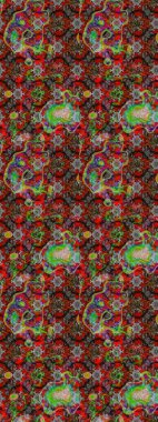 Şatafatlı bahar bahçesi dokusu. Raster illüstrasyonu. Kahverengi ve kırmızı renkte çiçekler. Çiçek deseni. Kahverengi ve kırmızı renkte çiçek çizimi.