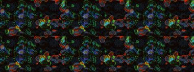 Raster illüstrasyonu. Çizim çiçek deseni duvar kâğıdı olarak kullanılabilir. Siyah ve gri renkte çiçekler.