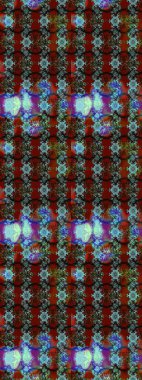 Kırmızı ve kahverengi renkte çiçekler. Sevimli çiçek raster deseni. Renkli Bahar Teması eskiz kalıbı. Düz Çiçek Elementleri Tasarımı.