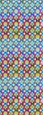 Raster illustration. Gentle, spring floral on blue and neutral colors. Raster floral pattern in doodle style with flowers and leaves.