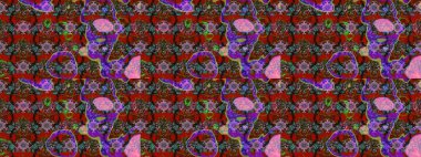 Robot resim. Raster illüstrasyonu. Küçük çiçekte sevimli çiçek deseni var..