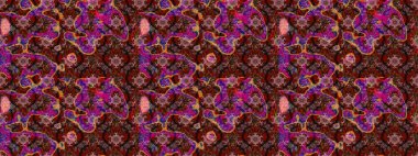 Raster çiçek desenli çiçek deseni, yapraklar, dekoratif elementler, sıçrama, lekeler, el çizimi kontur çizgileri ve Doodle çizim stili, grafik raster çizim çizimi.