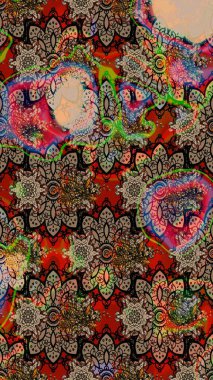 Paketleme, tekstil, duvar kâğıdı için çiçek eskizi. Raster 'ın taze dokusu. Yumuşak pamuk tasarımı. Klasik çiçek desenli. Yumuşak kiremit.