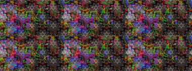 Küçük renkli çiçekler. Küçük çiçekte güzel bir desen. Moda baskıları için zarif bir şablon. Robot resim. Çiçekli bahar çiçekleri. Motley illüstrasyonu.