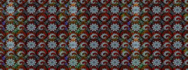 El çizimi Raster çizimi. Çizim çiçek deseni duvar kağıdı, web sitesi arka planı, ambalaj kağıdı, davetiye, broşür, afiş veya web sitesi için kullanılabilir. Parlak elementlerin.