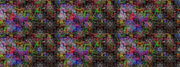 Küçük renkli çiçekler. Küçük çiçekte güzel bir desen. Moda baskıları için zarif bir şablon. Robot resim. Çiçekli bahar çiçekleri. Motley illüstrasyonu.