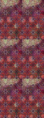 Kahverengi ve mor el çizimi desen. Raster deseni. Sanat ilham verici ve mor renkli çiçekler ve arka plan bırakıyor. Karalama çiçekleri kusursuz desen.