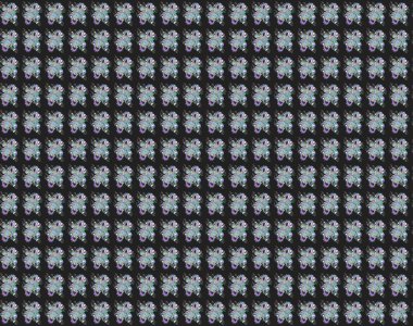 Renkli Bahar Teması eskiz kalıbı. Raster Şirin kumaş deseni. Eskiz klasiği. Düz Çiçek Elementleri Tasarımı.