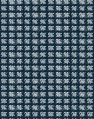 Mavi ve nötr renklerde çiçekler. Küçük çiçekte sevimli çiçek deseni var..