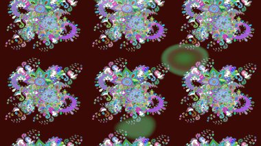 Botanik çizim kalıbı. Raster deseni. Organik elementler. Suluboya etkisi.