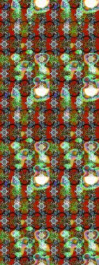 Hediye ambalaj kağıdı, tebrik kartları, posterler ve pankart tasarımı. Raster düz çiçek çizim deseni. Kahverengi ve yeşil renkte çiçekler.