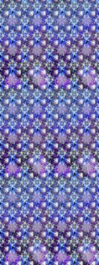 Çiçek izi. Mavi ve mor renkli çiçekler suluboya tarzında. Suluboya çizim deseni.