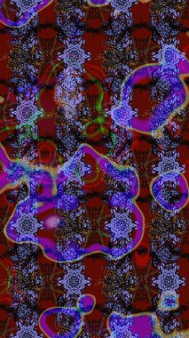 Raster. Sabıka fotoğraflarında, bebek kıyafetlerinde, duvar kâğıtlarında, paket kutularında falan kullanılabilir. Zarif, parlak ve eskiz kahverengi ve mor çiçek desenli tasarım.