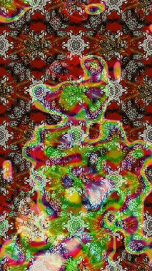 Renkli Bahar Teması eskiz kalıbı. Düz Çiçek Elementleri Tasarımı. Raster Şirin kumaş deseni. Eskiz klasiği.