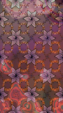 Halk tarzı. Modern çiçek arkaplanı. Parlak renkli çiçekleri ve kahverengi ve nötr renklerde yaprakları olan harika bir çiçek deseni. Moda baskıları için zarif bir şablon.