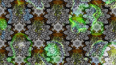 Renkli Bahar Teması eskiz kalıbı. Düz Çiçek Elementleri Tasarımı. Parlak arkaplan eskiz desenli çiçekli fantezi tasarımı.