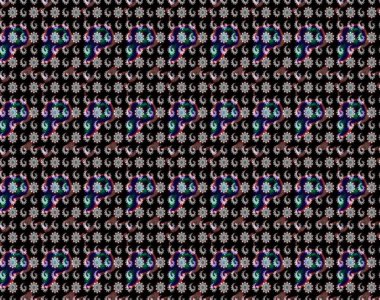 Düz Çiçek Elementleri Tasarımı. Raster. Renkli Bahar Teması çizim şablonu.