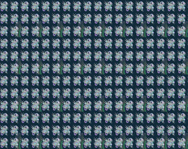 Çizgi çizimi kalıbı. Şirin çiçekler. Raster Moda kumaş deseni.
