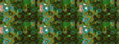 Raster illüstrasyonu. Küçük çiçekteki sevimli çiçek deseni. Güzel kumaş deseni. Güzel karalamalı çiçek deseni çiz..