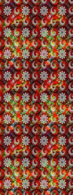 Renkli Yaz Temalı eskiz kalıbı. Raster Illustrasyon 'daki Çiçek Deseni' nin son moda çizimi. Güzel kumaş deseni. Düz Çiçek Elementleri Tasarımı.