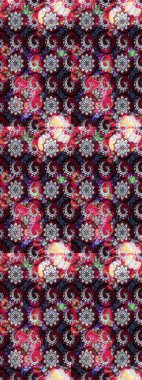 Düz Çiçek Elementleri Tasarımı. Çiçeksel fantezi tasarımı ve parlak bir arka plan çizimi. Renkli Bahar Teması çizim şablonu.