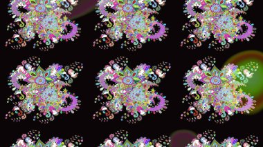 Çiçek deseni duvar kağıdı, desen dolguları ve web sayfası arka planı için kullanılabilir. Şekil verilmiş çiçeklerle eskiz deseni. Süslü zentangle çizim dokusu, soyut çiçeklerle süslenmiş..