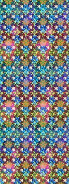 Düz Çiçek Elementleri Tasarımı. Mavi ve yeşil renkli çiçekler. Renkli Yaz Temalı eskiz kalıbı. Çiçekli retro deseni çiz.