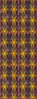 Küçük kahverengi, menekşe rengi ve çiçeklerle oldukça eski bir besin torbası deseni. Millefleur 'lar. Tekstil, kumaş, kapaklar, duvar kağıtları, baskı, naylon, yapıştırma, örgü, dekupaj için çiçeksiz arkaplan.