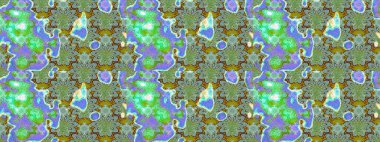 Moda baskıları için zarif bir şablon. Modern çiçek arkaplanı. Halk tarzı. Parlak renkli çiçekleri ve yeşil ve mavi renkte yaprakları olan muhteşem bir çiçek deseni..