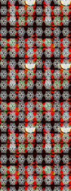 Eskiz arkaplan modeli. Raster - stok. Çiçekler yapraklarla ve papatya çiçekleri siyah ve nötr renklerle.