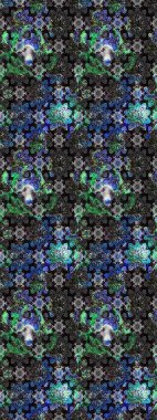 Düz Çiçek Elementleri Tasarımı. Siyah ve gri renkli çiçekler. Renkli Bahar Teması eskiz kalıbı. Raster illüstrasyonunda çiçek deseni çizimi.