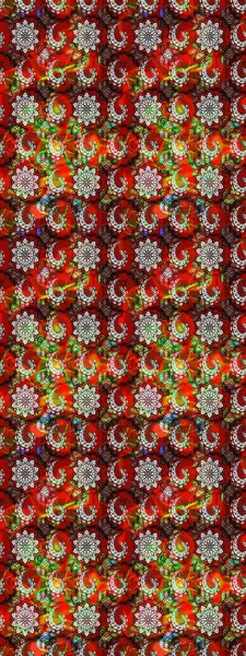 Renkli Yaz Temalı eskiz kalıbı. Raster Illustrasyon 'daki Çiçek Deseni' nin son moda çizimi. Güzel kumaş deseni. Düz Çiçek Elementleri Tasarımı.