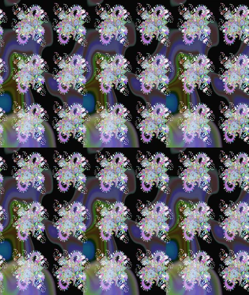 Güzel kumaş deseni. Bahar çiçekleriyle güzel bir çiçek deseni çizmişsin. Raster illüstrasyonu.