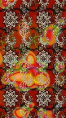 Çiçekler suluboya tarzında kahverengi ve kırmızı renklerde. Kahverengi ve kırmızı renkte çiçekler olan çiçek deseni çiz.