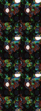 Flat Flower Elements Design. Flowers on black and gray colors. Cute flower raster pattern. Sketch Colour Spring Theme sketch pattern Background.