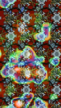 Raster düz çiçek çizim deseni. Kahverengi ve yeşil renkli çiçekler. Tasarım hediye paketi, tebrik kartları, posterler ve afiş tasarımı.