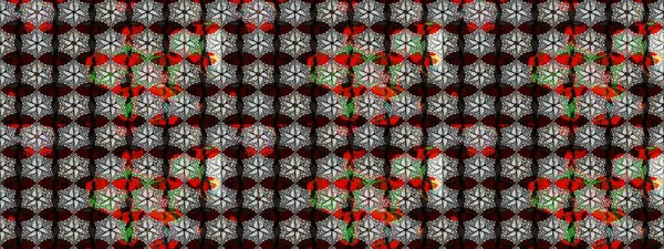 Küçük çiçekte hoş bir çiçek deseni var. Parlak çiçekli siyah ve gri renkler üzerine soyut çizim deseni. Çiçek elementli zarif raster dokusu..