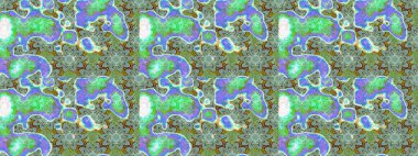 Raster güzel bir çiçek deseni çizmiş. Tatil havası. Mavi ve yeşil renkli çiçekler. Bahar mevsimi. Nazik romantik baskı.