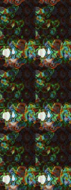 Robot resim. Gri ve kahverengi renkli çiçekler. Şirin çiçek elementleri. Raster illüstrasyonu.