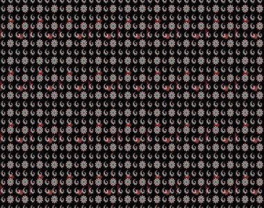 Çiçekli yumuşak bir eskiz şekli. Yumuşak, bahar çiçekleri siyah ve gri renklerde. Raster çiçekleri klasik tarzda çizilmiş. Raster illüstrasyonu.