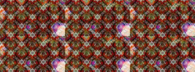 Kahverengi ve kırmızı renkte çiçekler. Düz Çiçek Elementleri Tasarımı. Renkli Yaz Temalı eskiz kalıbı. Raster illüstrasyonunda çiçek deseni çizimi.