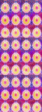 Renkli Yaz Temalı eskiz kalıbı. Modaya uygun kumaş deseni. Düz Çiçek Elementleri Tasarımı. Sevimli çiçek raster deseni.