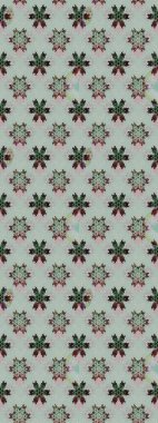 Raster Çiçek İllüstrasyonu 'nun şirin tekstili. Gri ve nötr renklerdeki etnik çiçeklerle zarif eskiz deseni.