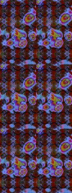 Doğal kozmetik ürünleri, parfüm, çiçekçi dükkanı için bahar ihalesi tasarımı. Paket kağıdı için en iyisi. Karşılama ya da düğün geçmişi olarak kullanılabilir. Kahverengi ve mavi lale çiçekli Raster eskiz deseni.