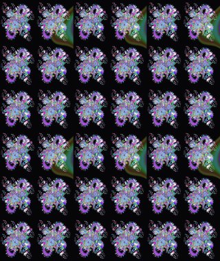 Çiçekli çiçek deseni, suluboya. Küçük çiçekte güzel bir çiçek deseni var. Raster deseni.